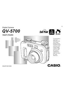 Casio QV 5700 manual. Camera Instructions.